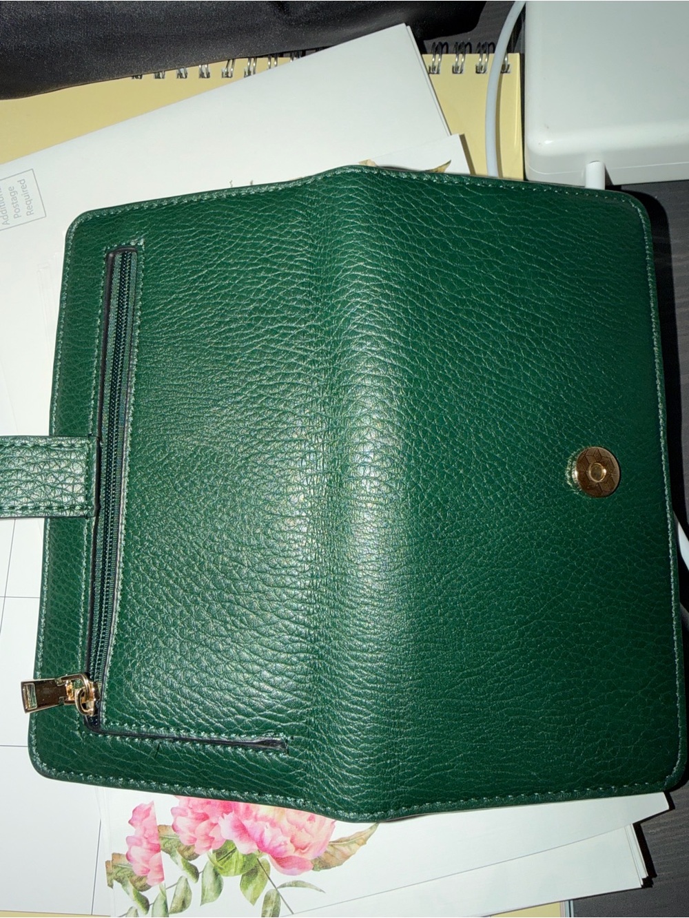 Poppy & Peonies Go Anywhere Wallet Heritage Green - Picture 6 of 6